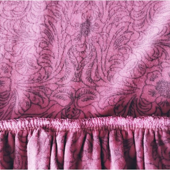 La Lingerie Nightie Women's M Pink Black Floral Lace Ruffle Soft Stretchy Modal - Picture 8 of 11